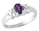 Diamond and Amethyst Ring