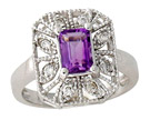 Amethyest and Diamond Ring