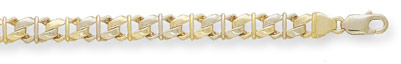 14K Gold Hand-Made Designer Link Bracelet