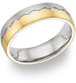 14K Two-Tone Gold Design Wedding Band Ring