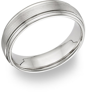 Platinum Brushed Wedding Band