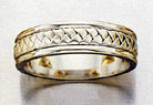 Braided Wedding Band Ring - 14K White Gold