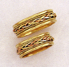 woven gold wedding ring