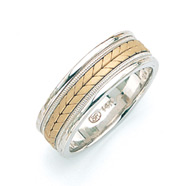14K Two-Tone Gold Designer Wedding Band Ring