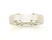14K White Gold Brushed Wedding Band Ring
