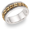 14K Two-Tone Design Wedding Band Ring