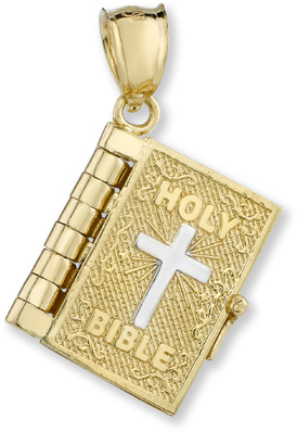 Bible Pendant with Lord’s Prayer Inside