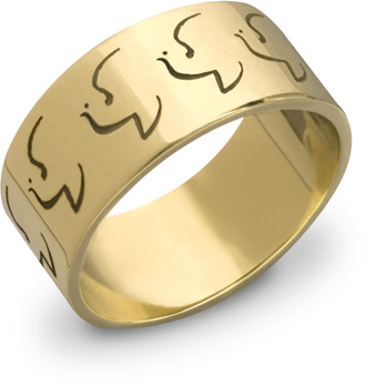 14K Gold Holy Spirit Dove Ring