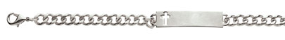 Stainless Steel Women's Cross ID Bracelet