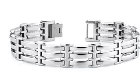 Stainless Steel Men's Designer Link Bracelet