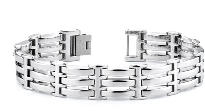 Stainless Steel Men's Designer Link Bracelet