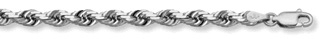 14K White Gold Rope Chain (6mm)