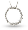 1 Carat Diamond Journey Pendant, 14K White Gold