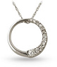 Circle of Life Diamond Journey Pendant, 14K White Gold