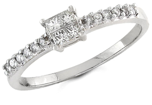 1/4 Carat Princess Cut Diamond Engagement Ring