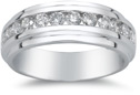1.32 Carat Men's Twelve Stone Diamond Ring