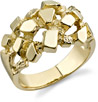 14K Gold Nugget Ring