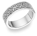 Celtic Design Ring - 14K White Gold