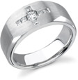 1/2 Carat Men's Diamond Cross Ring