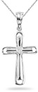 1/4 Carat Diamond Cross Pendant, 14K White Gold
