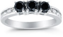 1 Carat Black and White Diamond Ring
