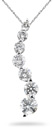 0.98 Carat Diamond Journey Pendant, 14K White Gold
