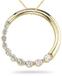 Diamond Circle Pendant, 14K Yellow Gold