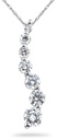 0.51 Carat Diamond Journey Pendant, 14K White Gold
