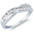 1/4 Carat 10 Stone Diamond Band, 14K White Gold
