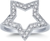 1/3 Carat Diamond Star Ring, 14K White Gold