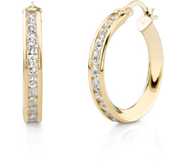 CZ Hoop Earrings, 1