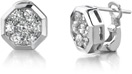 2.00 Carat 7 Stone Diamond Earrings, 14K White Gold