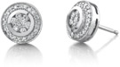 1/2 Carat Round Design Earrings, 14K White Gold
