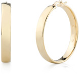 Polished Italian Hoop Earrings, 1 1/2