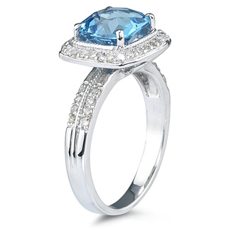 gemstone blue topaz ring