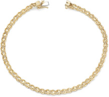 Double Rope Bracelet, 14K Yellow Gold