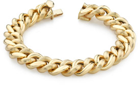 Tuscany Design Women's Link Bracelet, 14K Yellow Gold