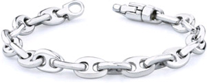 Puffy Mariner Bracelet, 14K White Gold