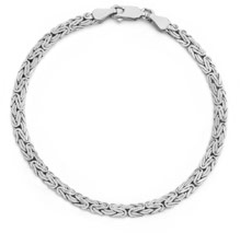 Byzantine Bracelet, 14K White Gold