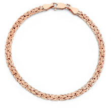 14K Rose Gold Byzantine Bracelet