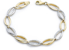 14K Two-Tone Gold Design Bracelet