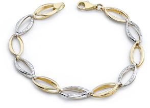 14K Two-Tone Gold Design Bracelet