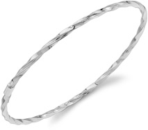 Twisted Rope Bangle Bracelet, 14K White Gold