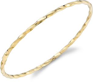 Twisted Rope Bangle Bracelet, 14K Yellow Gold
