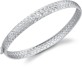 Flexible Bangle Bracelet, 14K White Gold