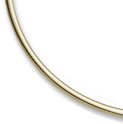 14K Yellow Gold 6mm Omega Necklace