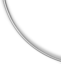 14K White Gold 4mm Omega Necklace