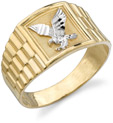 Men's Eagle Ring, 14K Two-Tone Gold