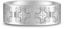 Jerusalem Cross Wedding Band, 14K White Gold