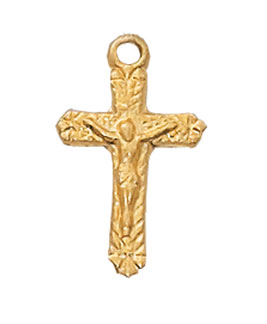 Petite Crucifix, 18K Gold Plated Silver